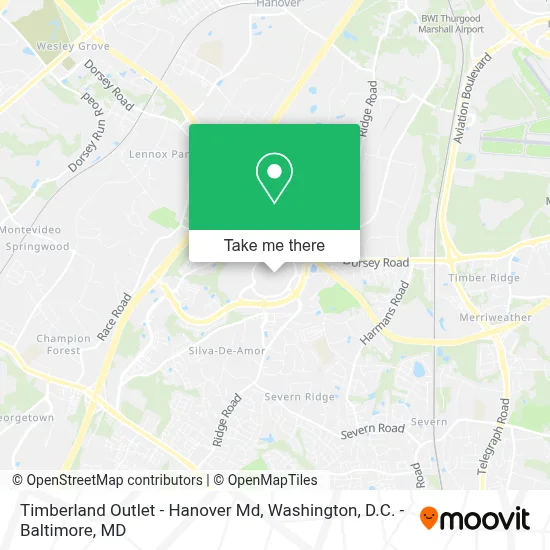Timberland Outlet - Hanover Md map