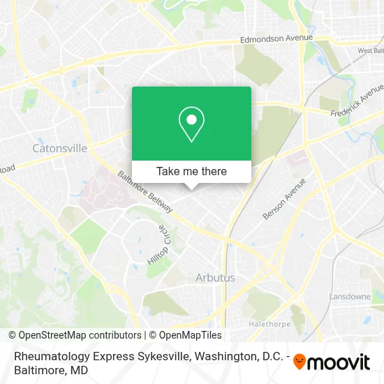 Rheumatology Express Sykesville map