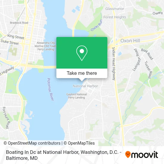 Boating In Dc at National Harbor map