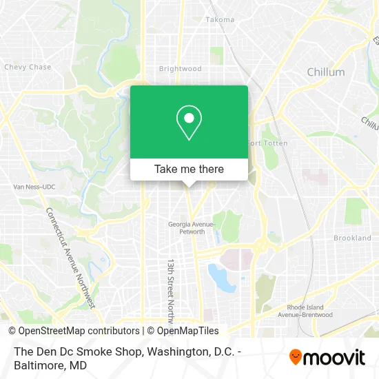 The Den Dc Smoke Shop map