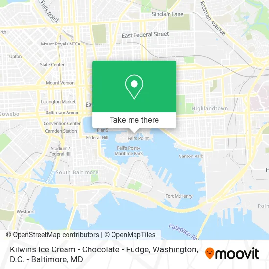Kilwins Ice Cream - Chocolate - Fudge map