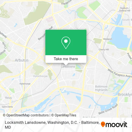 Locksmith Lansdowne map