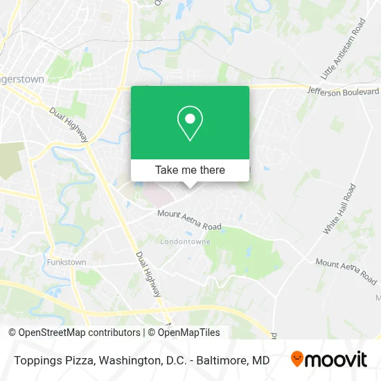 Toppings Pizza map