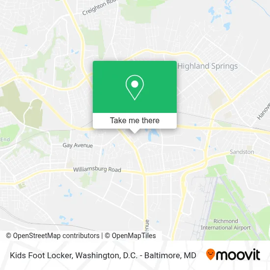 Kids Foot Locker map