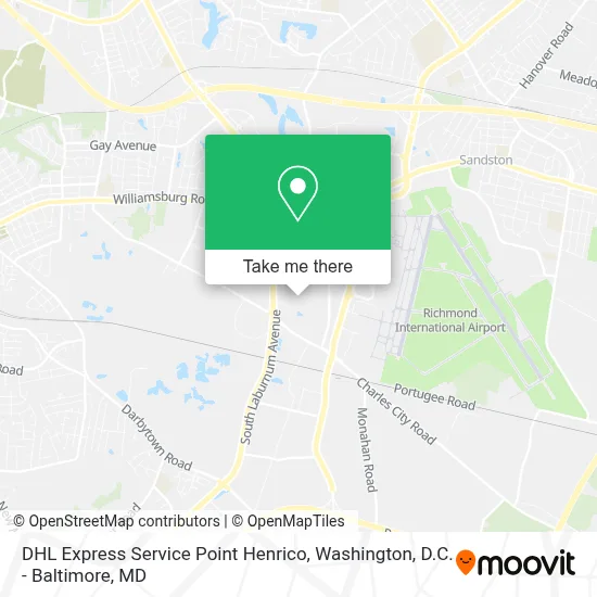 DHL Express Service Point Henrico map