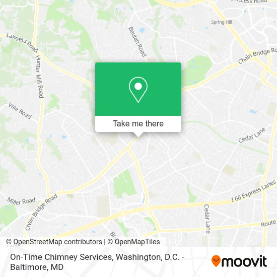 On-Time Chimney Services map