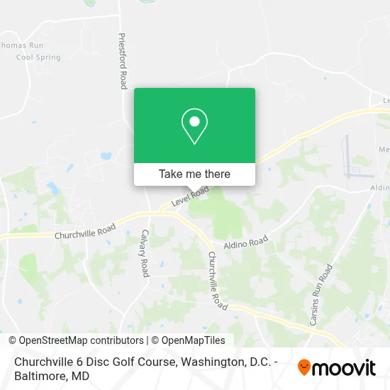 Churchville 6 Disc Golf Course map