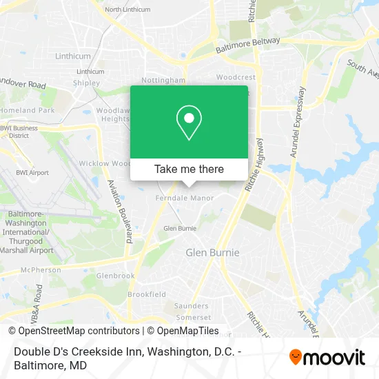 Double D's Creekside Inn map