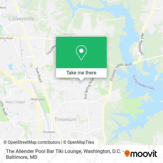 The Allender Pool Bar Tiki Lounge map
