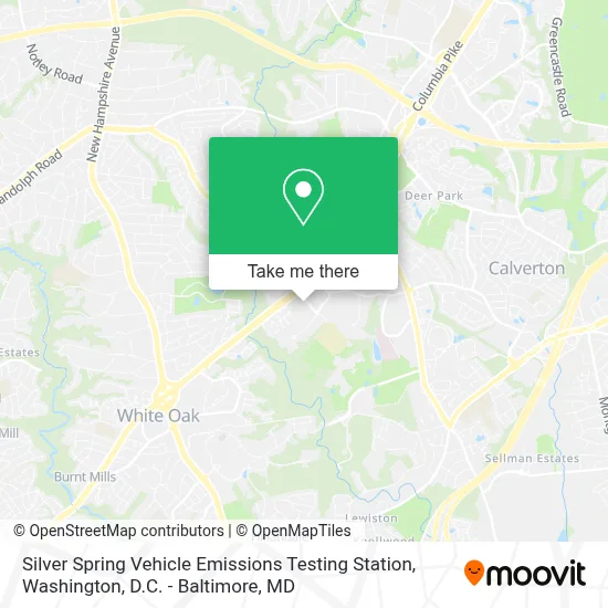 Silver Spring Vehicle Emissions Testing Station map