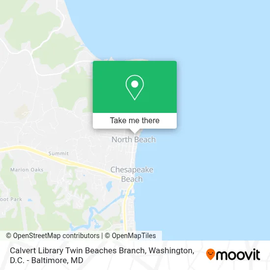 Calvert Library Twin Beaches Branch map