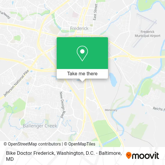 Bike Doctor Frederick map