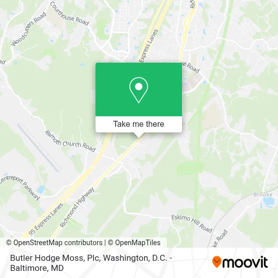 Butler Hodge Moss, Plc map