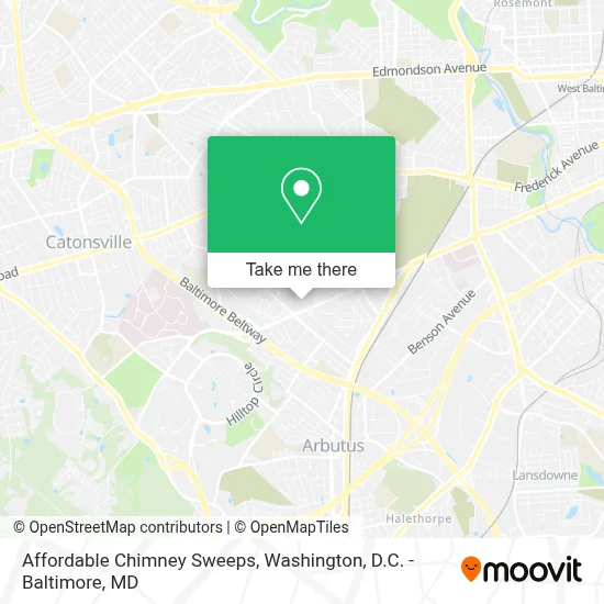 Affordable Chimney Sweeps map