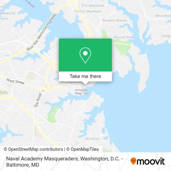 Naval Academy Masqueraders map