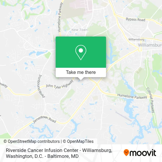 Riverside Cancer Infusion Center - Williamsburg map