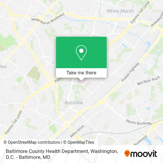 Baltimore County Health Department map