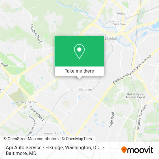 Api Auto Service - Elkridge map