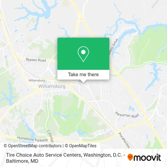 Tire Choice Auto Service Centers map