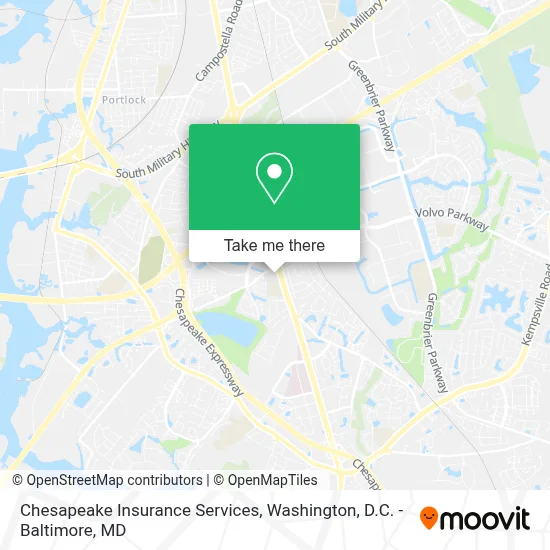 Chesapeake Insurance Services map