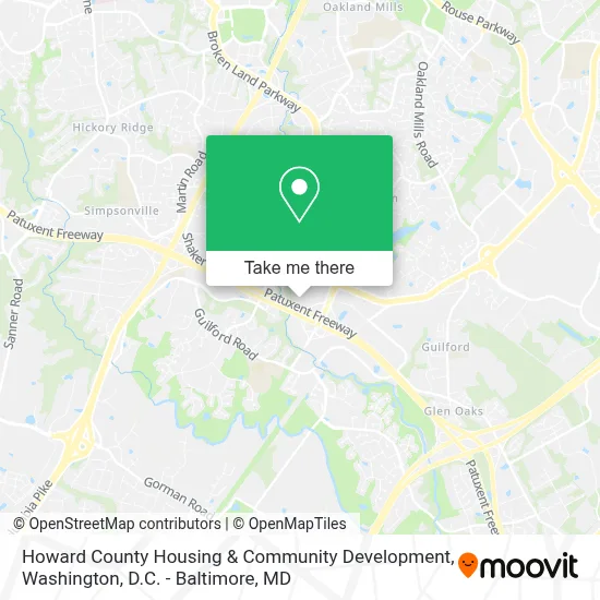 Howard County Housing & Community Development map