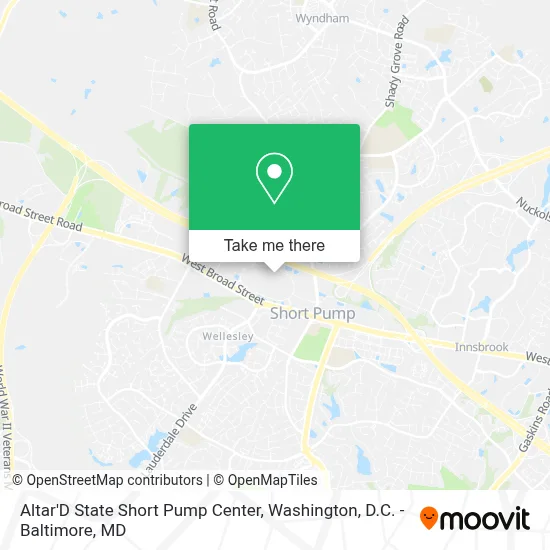 Altar'D State Short Pump Center map