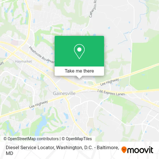 Diesel Service Locator map