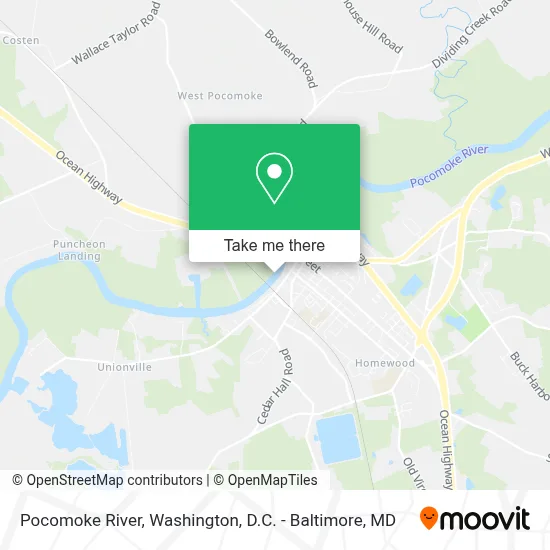 Pocomoke River map