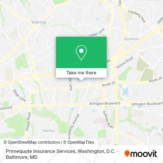 Primequote Insurance Services map