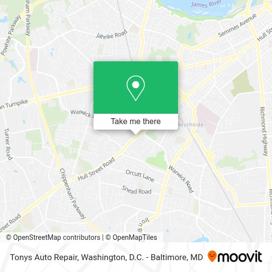 Tonys Auto Repair map