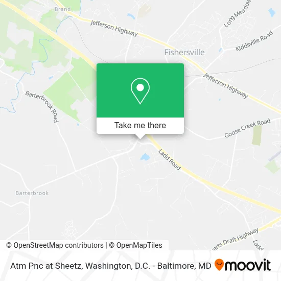 Atm Pnc at Sheetz map