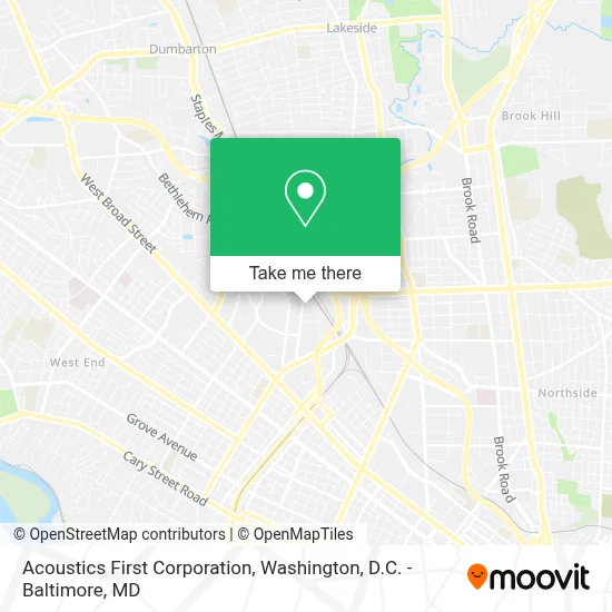 Acoustics First Corporation map