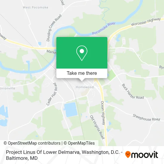 Project Linus Of Lower Delmarva map