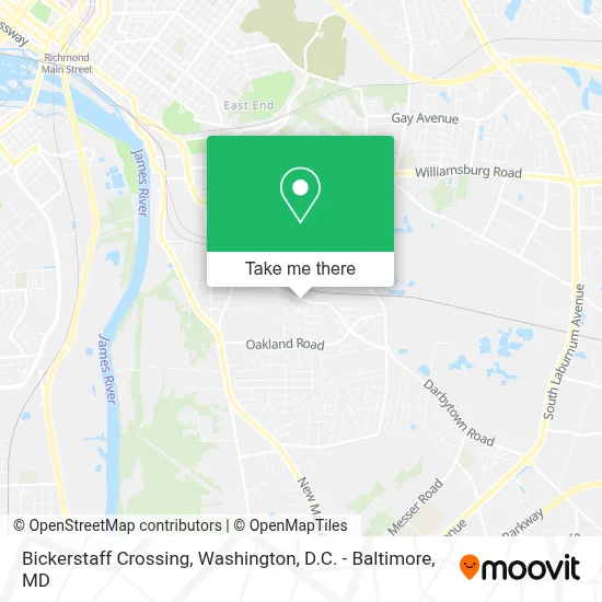 Bickerstaff Crossing map