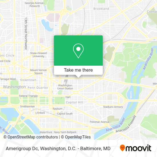 Amerigroup Dc map