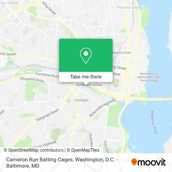 Cameron Run Batting Cages map