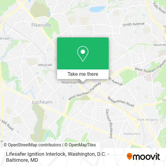 Lifesafer Ignition Interlock map