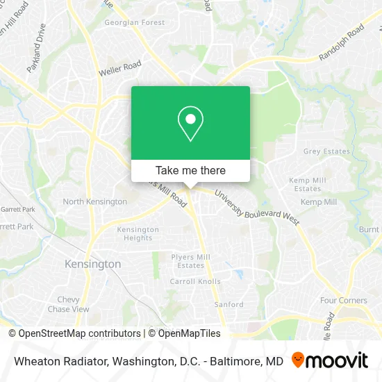 Wheaton Radiator map