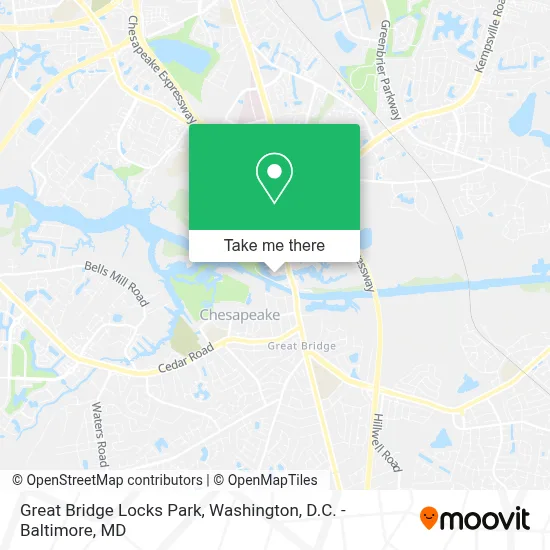 Great Bridge Locks Park map