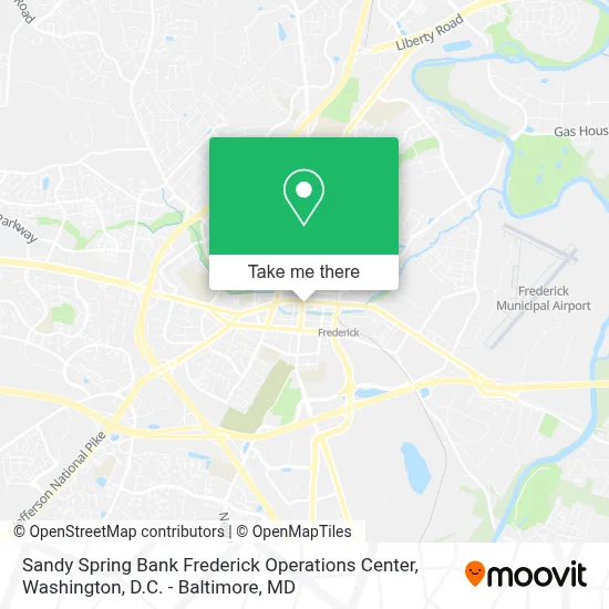 Sandy Spring Bank Frederick Operations Center map