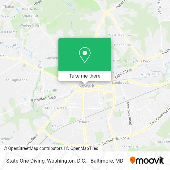 State One Diving map