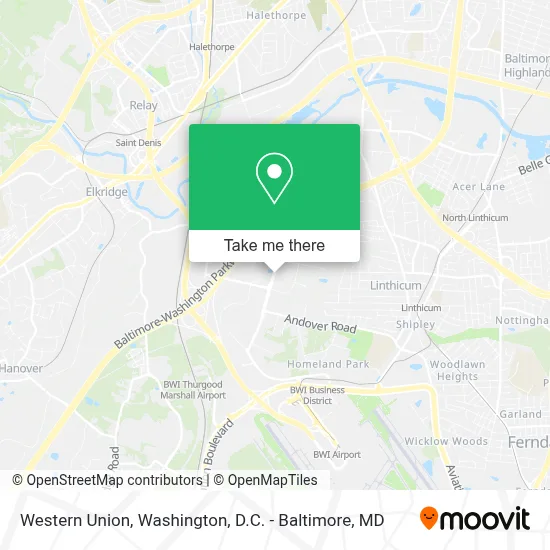 Western Union map