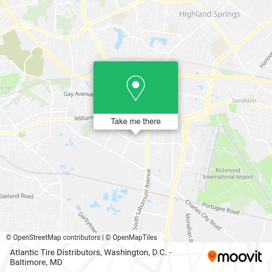 Atlantic Tire Distributors map