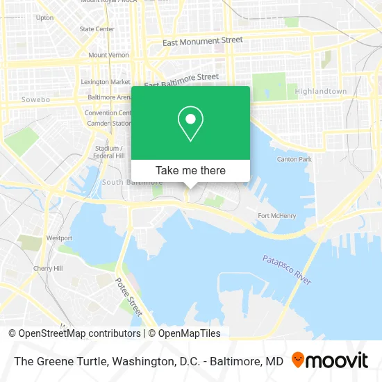 The Greene Turtle map