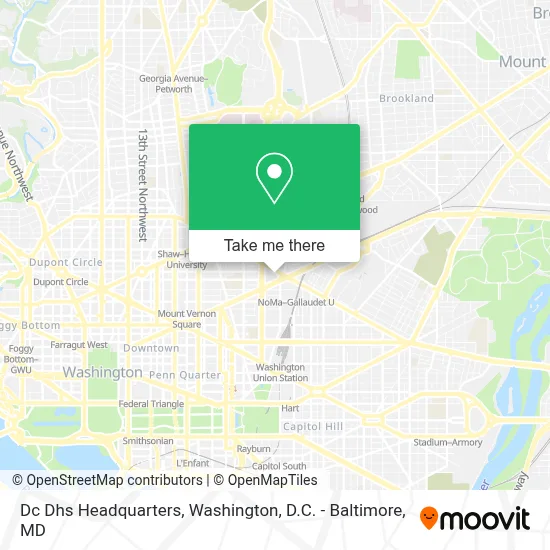 Dc Dhs Headquarters map