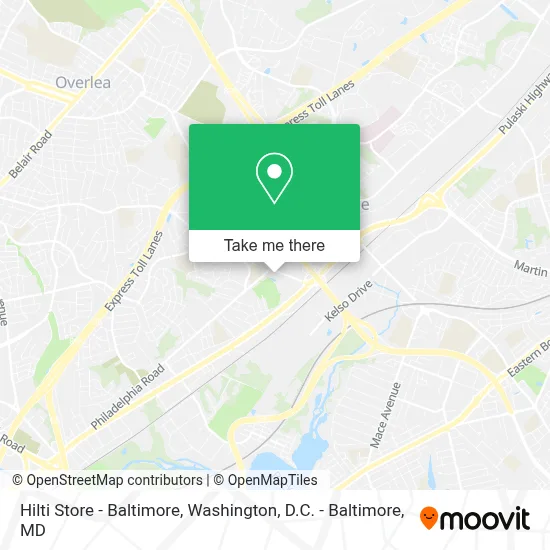 Hilti Store - Baltimore map