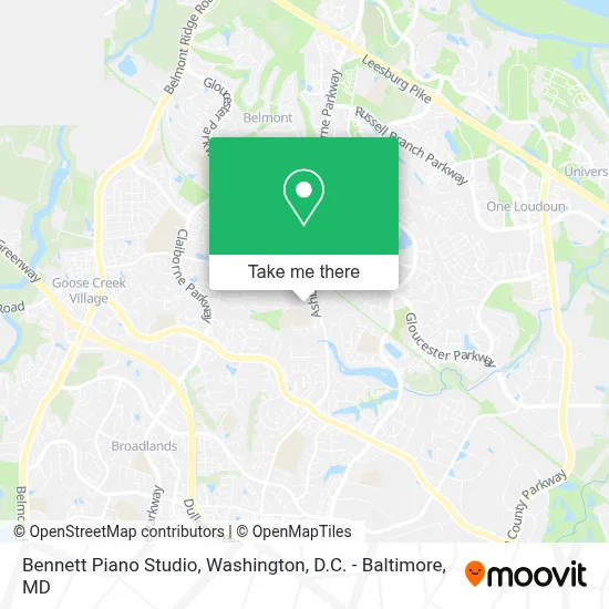 Bennett Piano Studio map