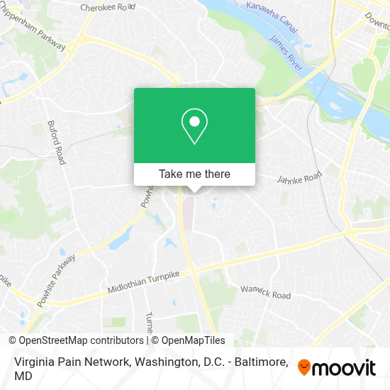 Virginia Pain Network map