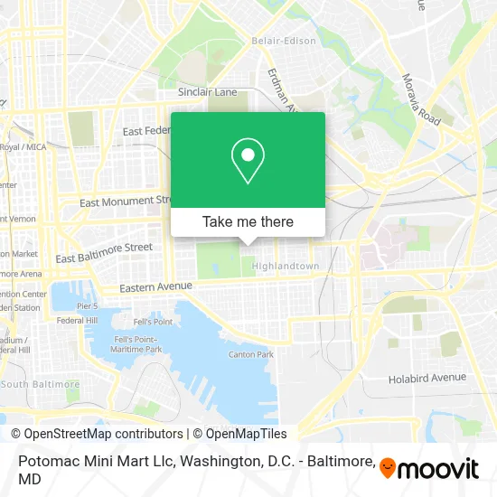 Potomac Mini Mart Llc map