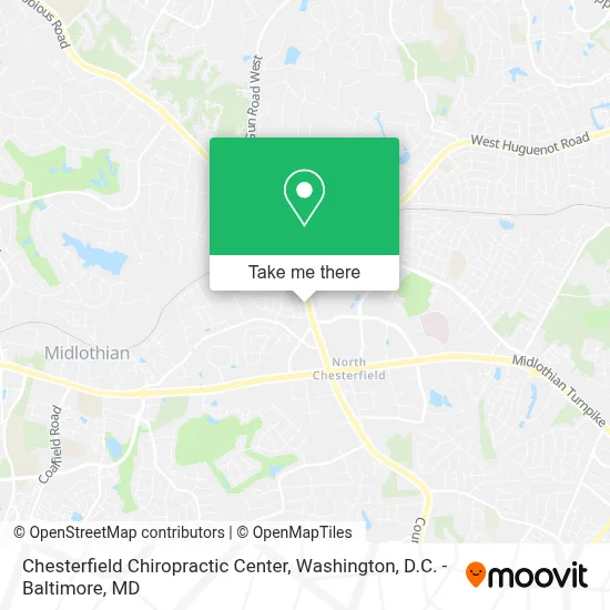 Chesterfield Chiropractic Center map